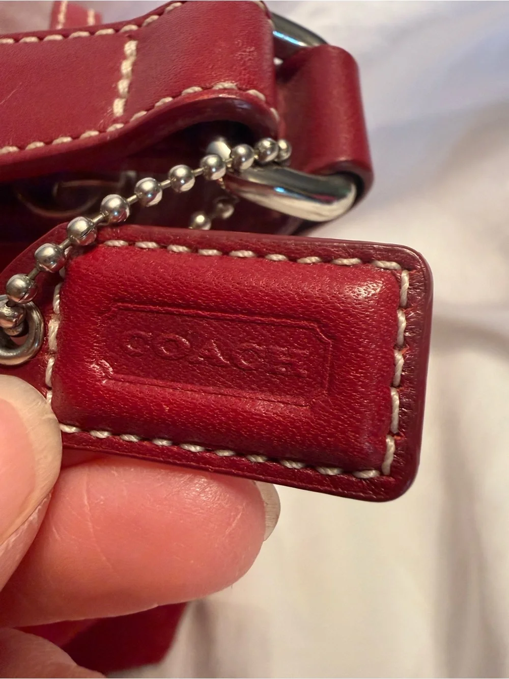 COACH Cherry Red Signature Soho Hobo Bag - Excellent Condition Y2K Vintage